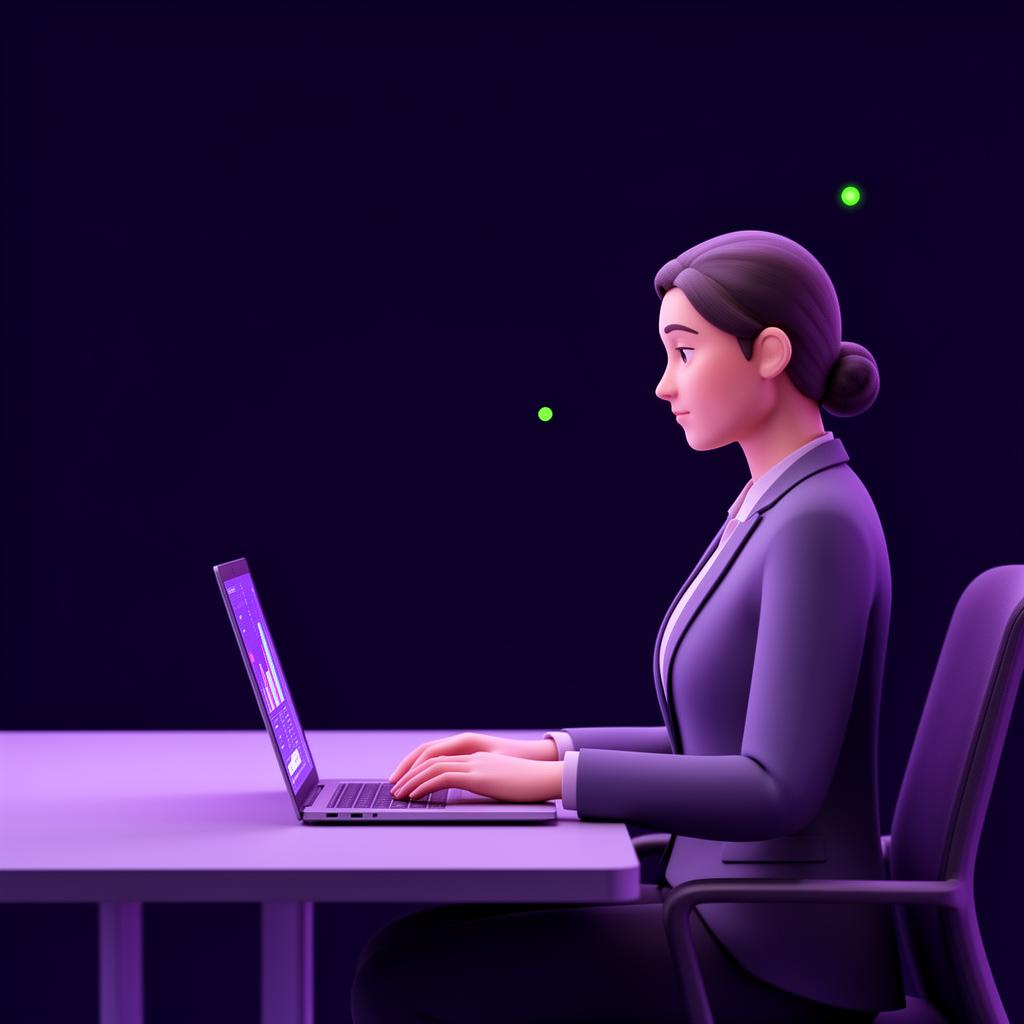 Profissional trabalhando no computador com a Jurintech